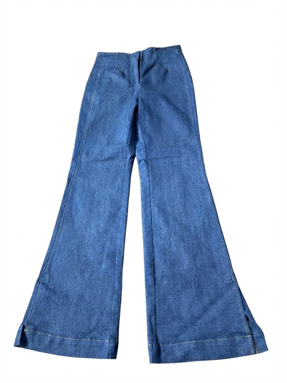 Jason Wu High-Waisted Wide-Leg Denim Trousers w/ Ankle Slits - Size 2